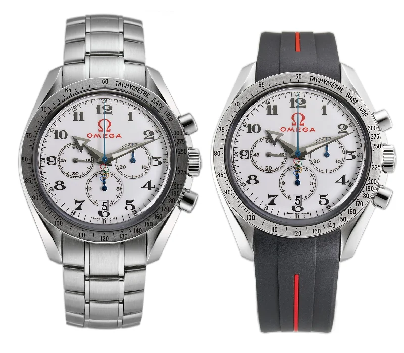 42mm Olympic Edition Chronograph White Dial Original Steel Bracelet Included