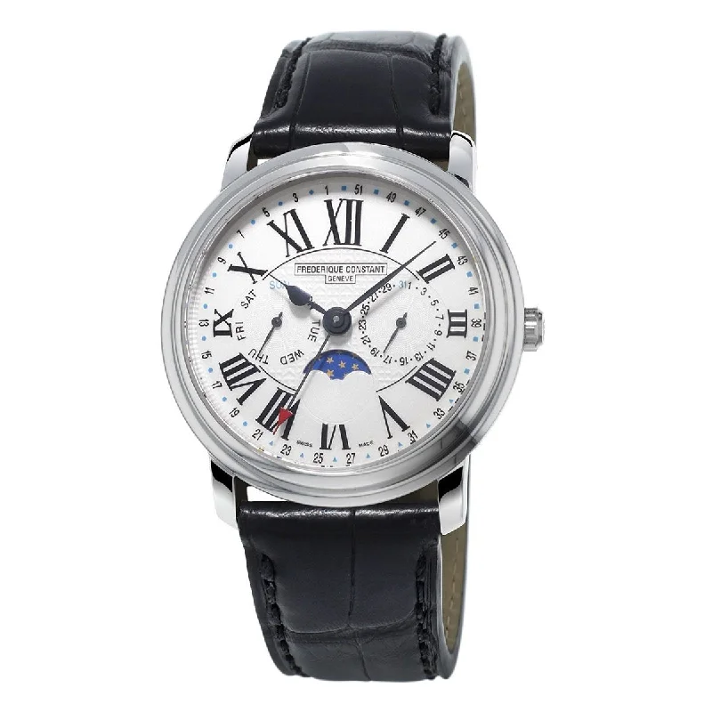 Frederique Constant Men's FC-270M4P6 Classic Black Leather Watch