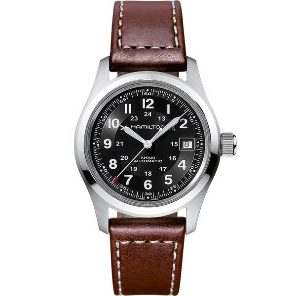 Hamilton H70455533 Khaki Field Auto 38mm 80 Hour Leather